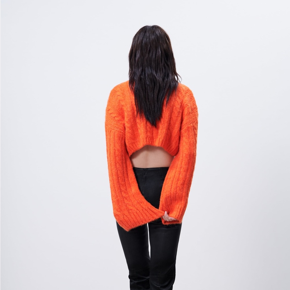 Zara knitted turtleneck sweter top cardigan - Picture 6 of 8